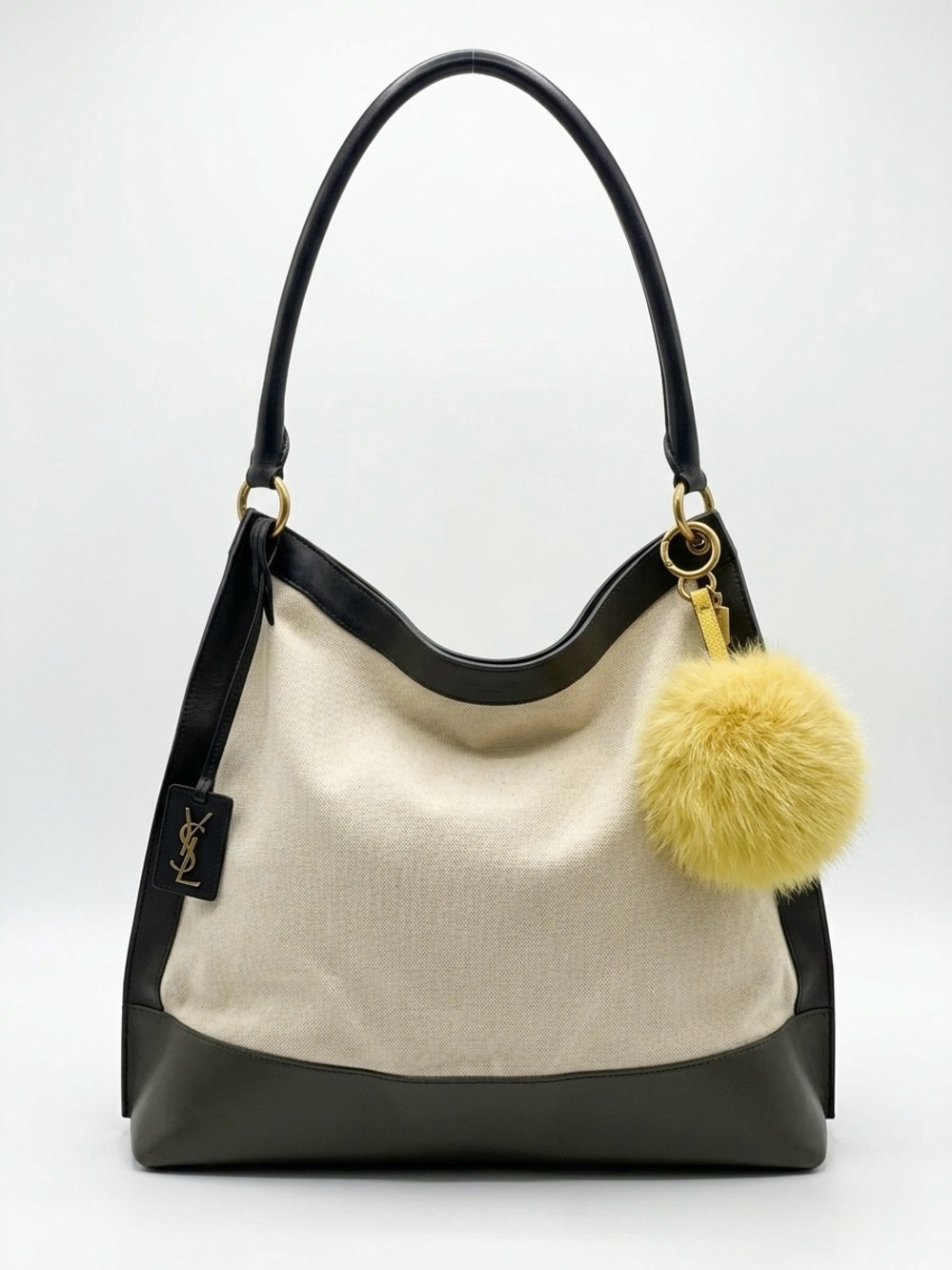 Fendi Yellow XL Pom Pom Key Charm - Picture 2 of 5